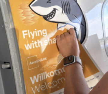 Flying more sustainably with “shark skin”